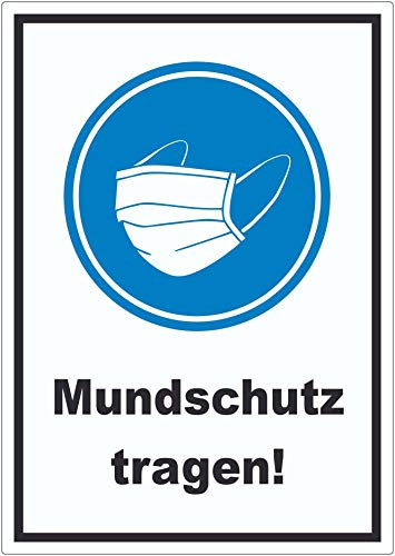 Mundschutz tragen Aufkleber A2 (420x594mm)