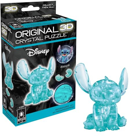 BePuzzled, Disney Stitch Original 3D Crystal Puzzle, Perfect for Puzzlers Ages 12 and Up, Challenging to Complete and Beautiful to Display, Collect Them All