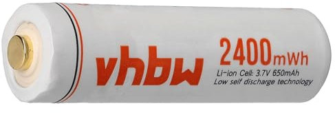 vhbw Akku AA Mignon für Diverse Geräte - Akkuzelle, 650 mAh, 1,5 V, Li-Ion