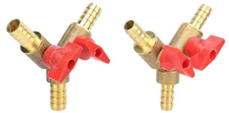 Interruttore ravvicinata della valvola a sfera 8mm 10mm Hose Barb ay Brass intercettazione a tre vie off valvola a sfera Raccordo adattatore del connettore for il carburante Gas Acqua Aria Olio 1 Pz