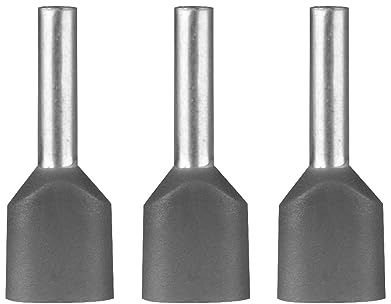 100 Stück ERKO Doppel-Aderendhülsen, Aderquerschnitt 0,75 mm2 Länge 10 mm professionelle Kabelschuhe aus galvanisch verzinktem Kupfer mit Polyamidisolierung