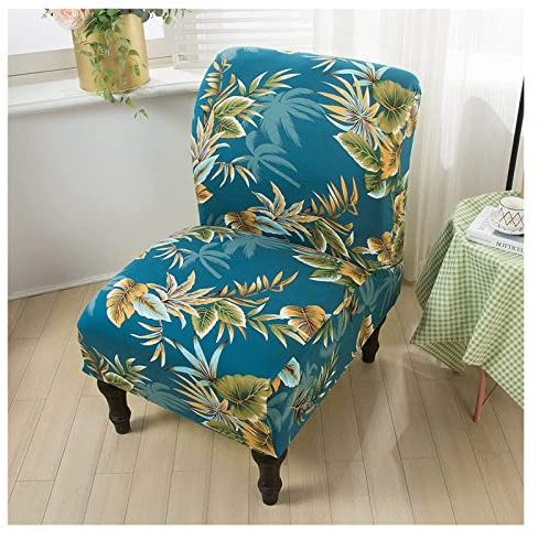 Sesselbezug/Sofabezug ohne Armlehnen Elastischer für 1-Sitzer-Sofa Stretch Samt Stuhlschonbezüge Sesselschoner Abnehmbare Waschbare für Wohnzimmer Hotel Haus Esszimmer (Color : #32, Size : 1PC)