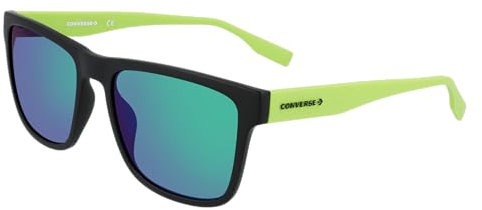 Converse Unisex CV508S Malden Sunglasses, 003 Matte Black/Wasabi, 58