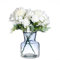 huaao Künstliche Blumen 2 Bündel Gefälschte Seide Rose Hortensien Nelken Kunstblumen Dekoration für Blumenarrangements Hochzeit Blumenstrauß Deko Seidenblumen Tisch Mittelstücke Büro, Weiß