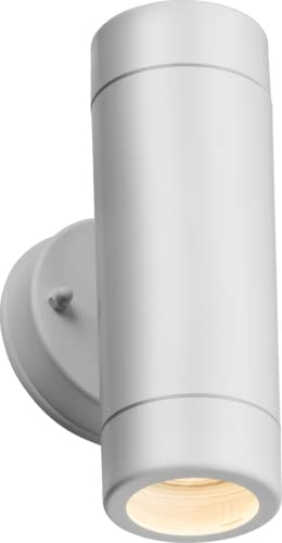 Eamon - 230V IP54 GU10 Polycarbonate Up/Down Wall Light - White