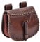 Battle-Merchant | kleine Mittelalter Gürteltasche aus braunem Leder | Bauchtasche für Damen und Herren in Braun | Wikinger Reenactment Ledertasche für den Gürtel