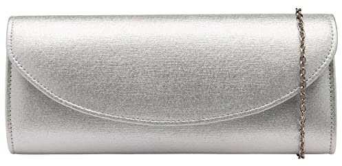Lotus Claire Womens Metallic Silver Clutch Bag - Size 1 UK - Multicolour