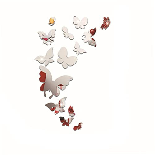 DOITOOL Spiegelaufkleber Für Spiegel Wandspiegel Wandtattoo Badezimmer Dpiegel Aufkleber Entfernbare Wandaufkleber Ca Farbe Silber Einfache Installation Dekoration Für Zuhause Schlafzimmer