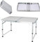 ANSIMIDA 120cm Klappbarer Multifunktionstisch Mehrzwecktisch Campingtisch Klapptisch Markttisch höhenverstellbarer Tapeziertisch Beistelltisch zum Campen im Garten für Festivalls Märkte