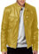 Veste en cuir PU pour homme, noir, couleur unie, blouson de motard, chaud, coupe-vent, avec poches, pour les sports de plein air, style vintage, jaune, XXXXXL