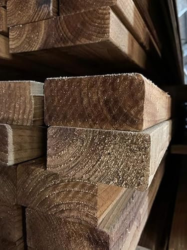 4mypet 4x2 Wood 4 x 2 Timber (47 x 99mm) Pack of 4 C16 Eased Edge Tanalised Treated Timber 2.4m
