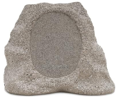 Victrola Rock Speaker Connect, Stone, Wireless Outdoor Bluetooth 5.3 Speaker, 22-Hour Battery Life, Solar Charging, Link Up to 20 Speakers, IP65 Water & Dust Resistant