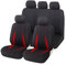 Adunsiaoto 9 Pièces Complet Housses De Siège Voiture, Siège Auto Respirant Antidérapant, Siège Accessoire Interieur Universelle Housses De Sièges pour Plupart des Voitures, Camionnettes(Rouge)
