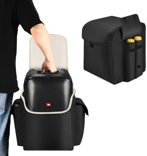 LaiMoney Travel Case for JBL PartyBox Encore Essential Bluetooth Speaker Multifunctional Storage Bag Portable Party Speaker Case with Microphone Storage Bag