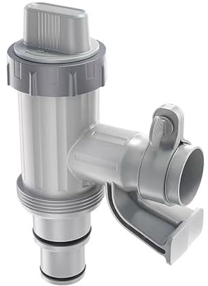 Vanne D'arrêt Pour Piscine Avec Raccord De Tuyau De 32mm 38mm, Robinet D'arrêt Pour Piscine Avec 2 Colliers De Serrage Rechange, Double Split Tuyau Valve Plunger Accessoires De Piscine (lot de 1)