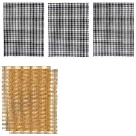 Speesy 5 unidades de alfombrillas de para barbacoa, antiadherentes para verduras/pescados, láminas reutilizables para barbacoas