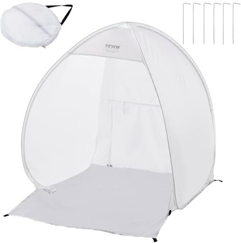VEVOR Abri de Peinture en Aérosol Portable, Tente de Peinture 102x102x89 cm, Cabine de Peinture avec Plancher Intégré, Fenêtre d'Échappement et Sac de Rangement, pour Pulvérisation de Peinture Meuble