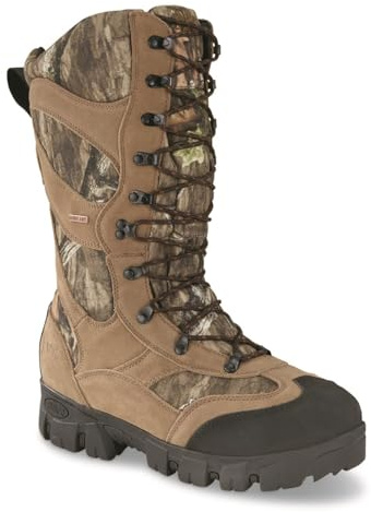 Guide Gear Giant Timber II Men’s Waterproof Hunting Boots Insulated, Lace Up Hiking Shoes, 1400 Gram Mossy Oak Country Roots 8D (Medium)