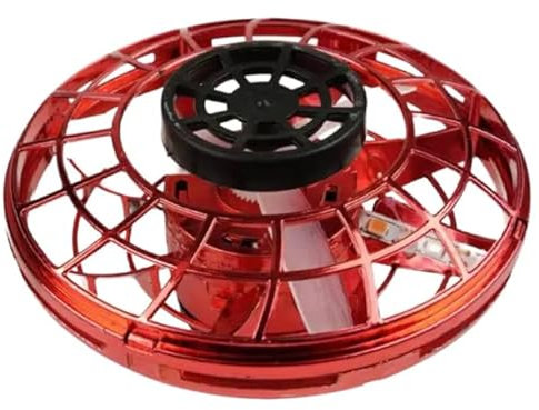 Flying Spinner Mini Drone, Hand Controlled Flying Fidget Spinner, Fly Pro Boomerang Drone For Adult, Cool Stuff Gadgets Gifts Indoor Outdoor, boomerang, UFO spinner (RED)