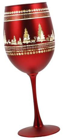 BIUDECO Verres à Vin De Noël Avec Tige Élégante Pour Fêtes Design Créatif Arbre De Noël Pour Célébrations Familiales