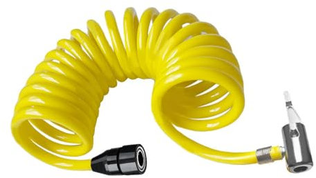 HUANGGG Conector de inflador de aire de repuesto, manguera de inflado de neumáticos, tubo de extensión, manguera de compresor de aire, manguera infladora de retroceso