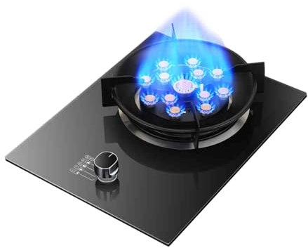 GCGC Gaskochfeld, 13-Fach Fierce Fire-Gasherd Mit Flammenausfallschutz, 5,2 KW NG/LPG-Desktop Und Eingebettetem Gaskocher, for Heimcamping Im Freien(LPG)