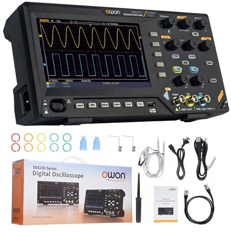 OWON SDS220S Digitales Oszilloskop 200 Bandbreite 2-Kanal 25 MHz Beliebig Wellenform 1 GS/s FFT+ 25 MHz 14 Bit Signalgenerator