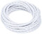 sourcing map Cable de tela trenzado de 32.8 pies, cable eléctrico cubierto de tela 18/3, cable eléctrico industrial vintage para lámpara colgante, proyecto de bricolaje, color blanco