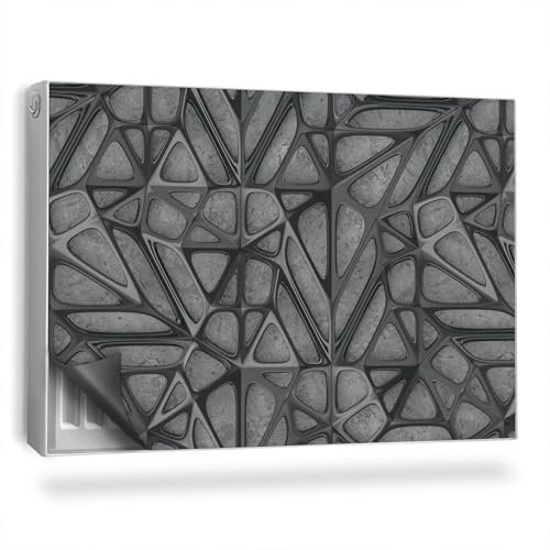 Cache Radiateur 90x60 cm Couverture Magnétique Facile à Installer Tapis Design pour Radiateurs pour Salon et Cuisine Protège et Décore - Structure métallique Abstraite Moderne
