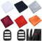 THKO Einstecktuch Halter, Set mit 2 schwarzen Kunststoffclips für Anzug Taschentücher Weiß Grau Orange Dunkelwein Blau Stoffe Perfekt für Hochzeit Business Casual Mode
