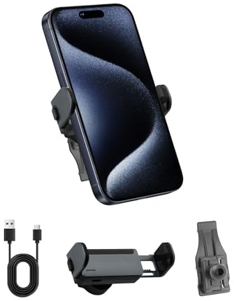 LUWU Porta Cellulare Auto Compatibile con VW Polo MK6 2019-2024 2025 Supporto Cellulare Elettrico per Bocchette Aria con Rilascio a un Clic per iPhone Smartphones Accessori Polo MK6