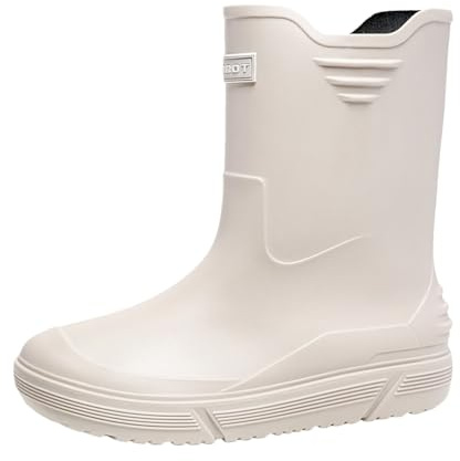 Stivali di Gomma Uomo Impermeabili Antiscivolo Alti e Bassi Stivaletti Platform Eleganti Casual per Pioggia Lavoro Giardinaggio Scarpe Antipioggia Lavabili Autunnali Invernali per Pesca Caccia