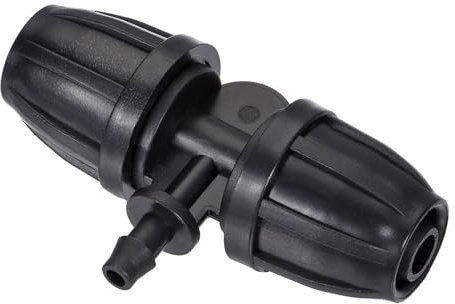 TOP-VIGOR Lot de 20 raccords en T barbelé à 3 voies en T de 8 mm à 4 mm en polypropylène pour serre, pelouse et systèmes d'arrosage