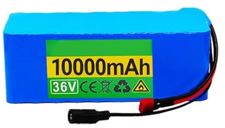 E-Bike Pedelec Akku 36V 10Ah Elektro-Fahrrad Batterie Mit Ladegerät Wasserdichter E-Bike-Akku Ersatzakku Für Elektroroller Langlebiger Lithium-Ionen-Akku XT60