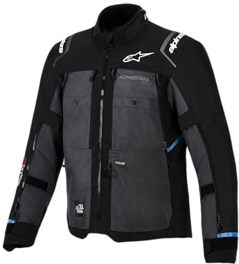 Alpinestars Cusco Drystar wasserdichte Motorrad Textiljacke, schwarz/dunkelgrau, L