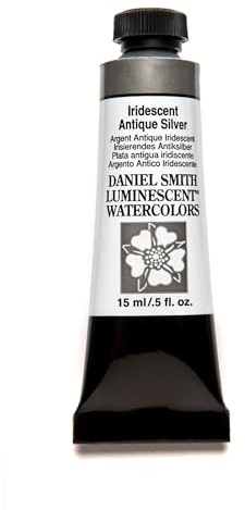 DANIEL SMITH Extra Fine Watercolor Paint, 15ml Tube, Iridescent Antique Silver, 284640011, 0.5 Fl Oz (Pack of 1)