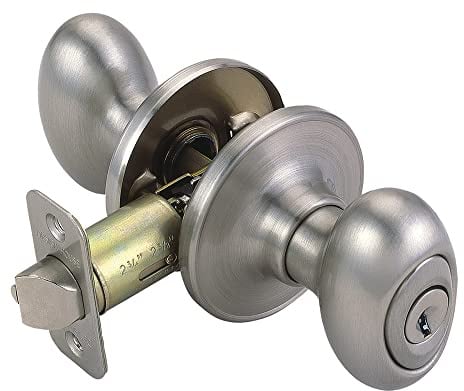 Design House Egg Keyed Entry Door Knob, Satin Nickel