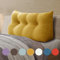 VERCART Keilkissen Bett Großes Rückenkissen Bett Kopfteil Bequemes Lesekissen für Bett und Sofa 2 in 1 Rückenlehne und Kopfkissen Couchkissen Langes XXL Lendenkissen Leinen 100cm Gelb
