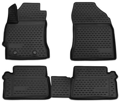 OMAC Gummimatten Fußmatten kompatibel mit Toyota Auris 2012-2021 TPE Automatten Schwarz 4X