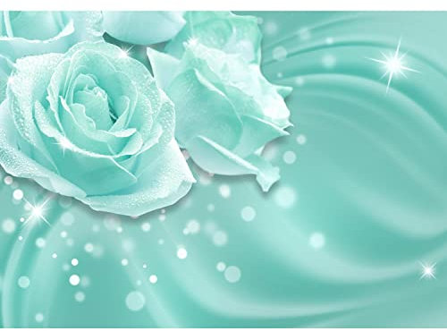 Runa Art Papier peint intissé Mural fleurs roses Moderne Toison Salon Chambre à Coucherr Salle - Tableaux Muraux Tapisserie Photo - turquoise 9357010b