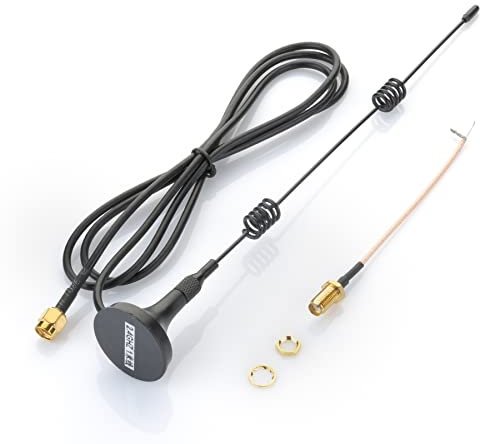 Technikkram 2.4GHz 2400MHz 7dBi Antenna External SMA for Fritz Box, UniFi WiFi Router Booster Range Extender Gateway Mini PCI Express PCIE Network Card USB Adapter