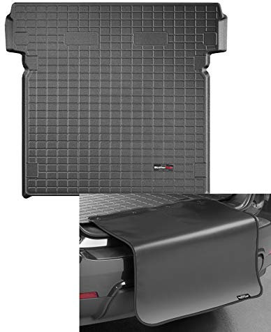 Alfombrilla Maletero+Protección Parachoques Compatible con Peugeot Partner Tepee 2°Gen 2008/18 Negro