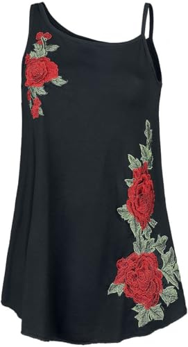 Innocent Love Rose Vest Women Top Black XXL, 95% Viscose, 5% Elastane, Regular