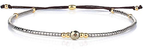KELITCH Kristall Edelsteine Mix Perlen Freundschaft Armbänder Charme Einstellbar Armband Neue Schmuck (Silber G)