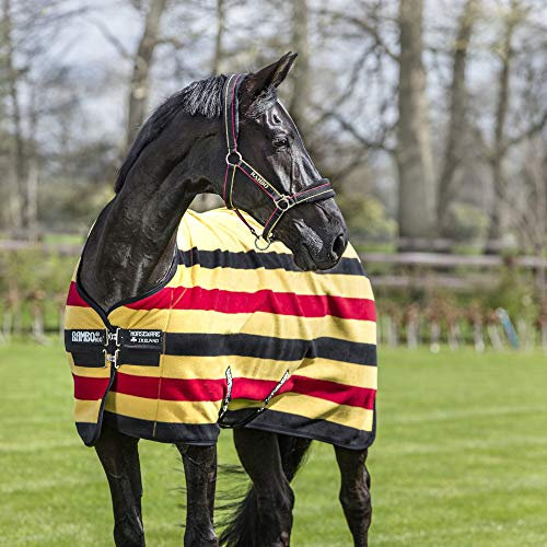 Horseware Rambo Deluxe Fleece Decke für Pferde, witney gold, 130, Hochwertiges, doppellagiges Anti-Pilling-Fleece, Wasserabweisend, Winter