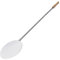 GIEMME Petite Pelle à Pizza pour Tourner la Pizza en Acier INOX AISI 430 ø 22 cm pour Tourner la Pizza Pendant la Cuisson (Manche 115 cm)