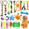HEPAZ Jouets pour Chien,19 Pièces de Jouet Chiot Chien,y Compris la Corde avec Balle,Corde avec Nœud,Anneau de Caoutchouc,Coton Jouets à Mâcher Durables pour Petits Moynne et Grande Chiens