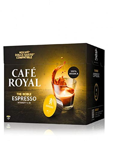 Café Royal Espresso 48 capsules Compatibles avec le système Nescafé (R)* Dolce Gusto(R)* - Lot de 3X16 - intensité 5/10 - certifié UTZ - 100% Arabica