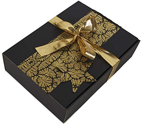 5 x PresentFill® Weinkarton Schwarz für 3 Flaschen I Weinverpackung Made in Germany I Flaschenverpackung Präsentkarton Geschenkkarton Flaschenkarton für Weihnachten Geburtstag Geschenke