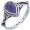 mantraroma Silber Ring Damen 925 Amethyst Edelstein lila ausgefallen verspielt